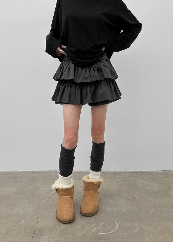 Noard tiered mini skirt pants