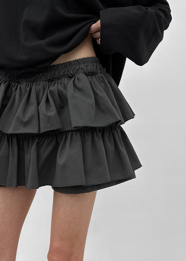 Noard tiered mini skirt pants