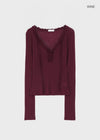 Abe Frill V-Neck Long Sleeve Tee (30% Wool)