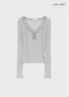 Abe Frill V-Neck Long Sleeve Tee (30% Wool)