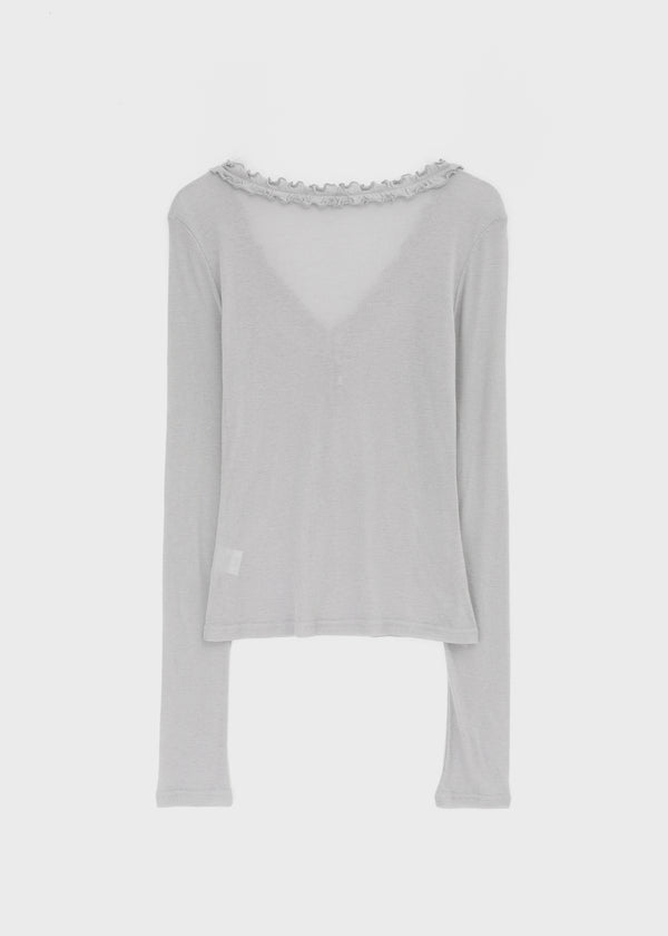 Abe Frill V-Neck Long Sleeve Tee (30% Wool)