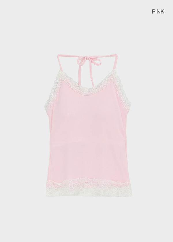 Patina Tencel Lace Halter Sleeveless (Built-in Cup)