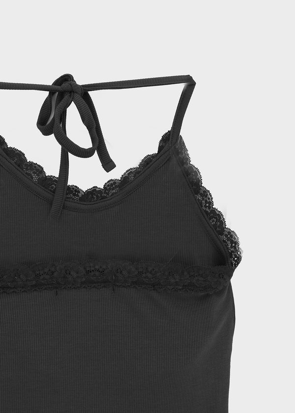 Patina Tencel Lace Halter Sleeveless (Built-in Cup)
