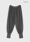 Floen Button Aladdin Elastic Waist Pants