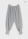 Floen Button Aladdin Elastic Waist Pants