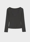 Ronpo SET - Deep V-neck Long Sleeve Tee, Sleeveless