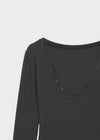 Ronpo SET - Deep V-neck Long Sleeve Tee, Sleeveless