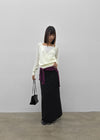 [MADE] Hiku Semi Low-Waist Maxi Long Skirt