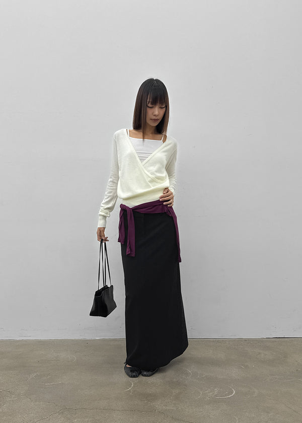 [MADE] Hiku Semi Low-Waist Maxi Long Skirt