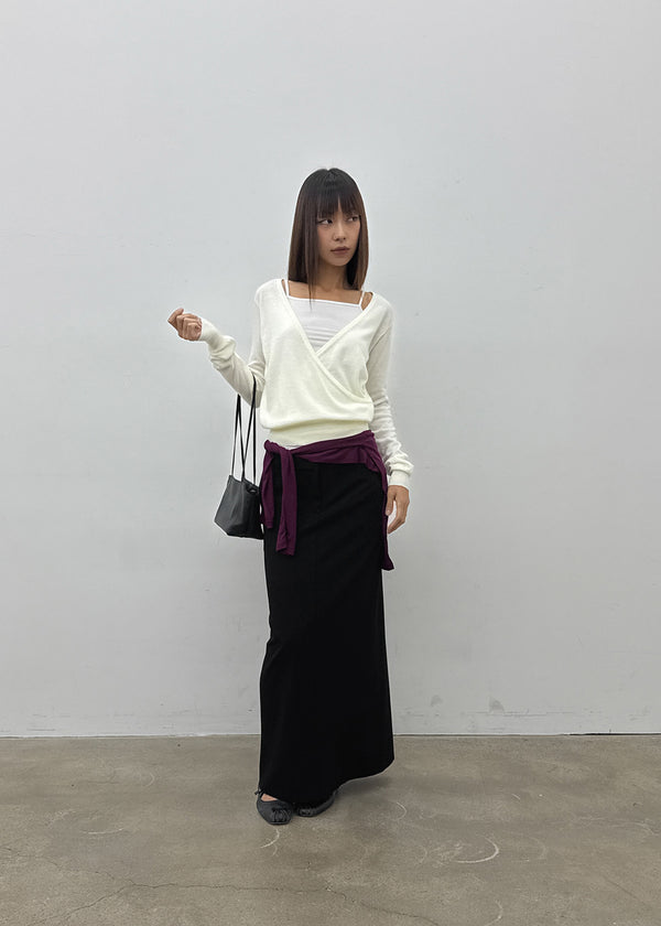 [MADE] Hiku Semi Low-Waist Maxi Long Skirt