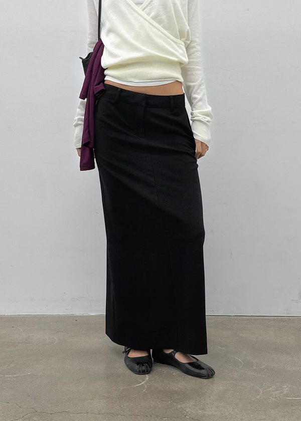 [MADE] Hiku Semi Low-Waist Maxi Long Skirt