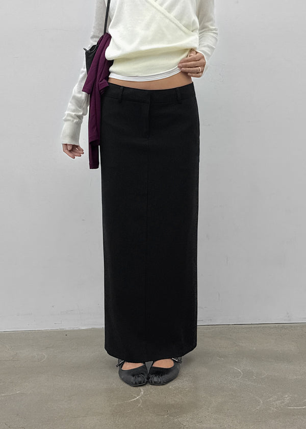 [MADE] Hiku Semi Low-Waist Maxi Long Skirt