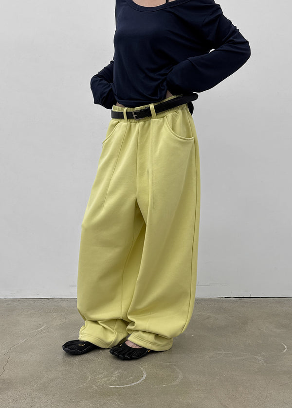 (UNISEX) Coupe Wide Elastic String Pants