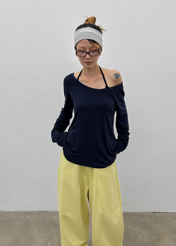 (UNISEX) Coupe Wide Elastic String Pants