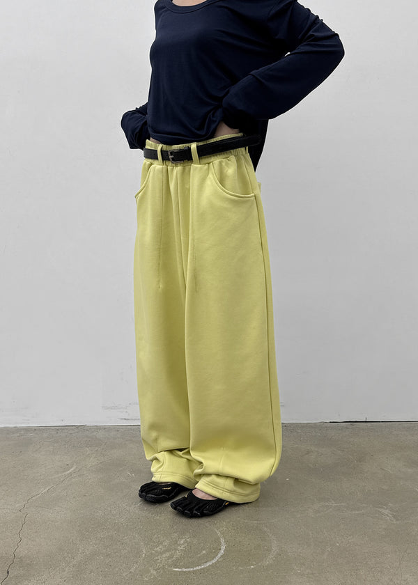 (UNISEX) Coupe Wide Elastic String Pants