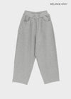(UNISEX) Coupe Wide Elastic String Pants