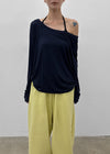 Shed Loose Fit U-Neck Long Sleeve Tee