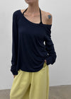 Shed Loose Fit U-Neck Long Sleeve Tee