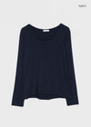 Shed Loose Fit U-Neck Long Sleeve Tee