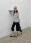 [MADE] Rubein One-Shoulder Warmer Long Sleeve Tee