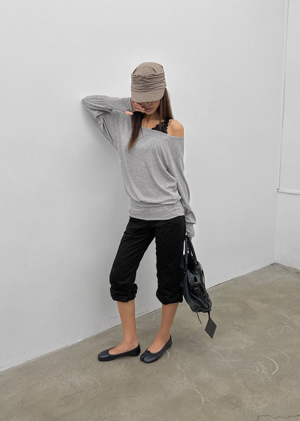 [MADE] Rubein One-Shoulder Warmer Long Sleeve Tee