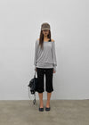 [MADE] Rubein One-Shoulder Warmer Long Sleeve Tee