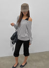 [MADE] Rubein One-Shoulder Warmer Long Sleeve Tee