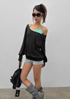 [MADE] Rubein One-Shoulder Warmer Long Sleeve Tee