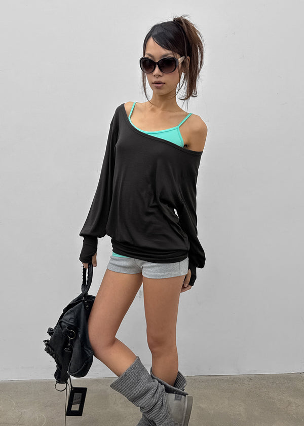 [MADE] Rubein One-Shoulder Warmer Long Sleeve Tee