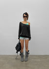 [MADE] Rubein One-Shoulder Warmer Long Sleeve Tee