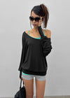 [MADE] Rubein One-Shoulder Warmer Long Sleeve Tee