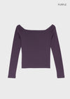 [B-BASIC] Standard Off Shoulder Long Sleeve Tee