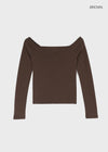 [B-BASIC] Standard Off Shoulder Long Sleeve Tee