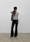 [MADE] Formal Low-Waist Bootcut Cotton Pants