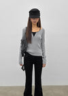 [MADE] Soflens Wool Deep V-Neck Henley Knit