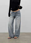 [MADE] Burnt Low-Waisted Wide Denim Pants