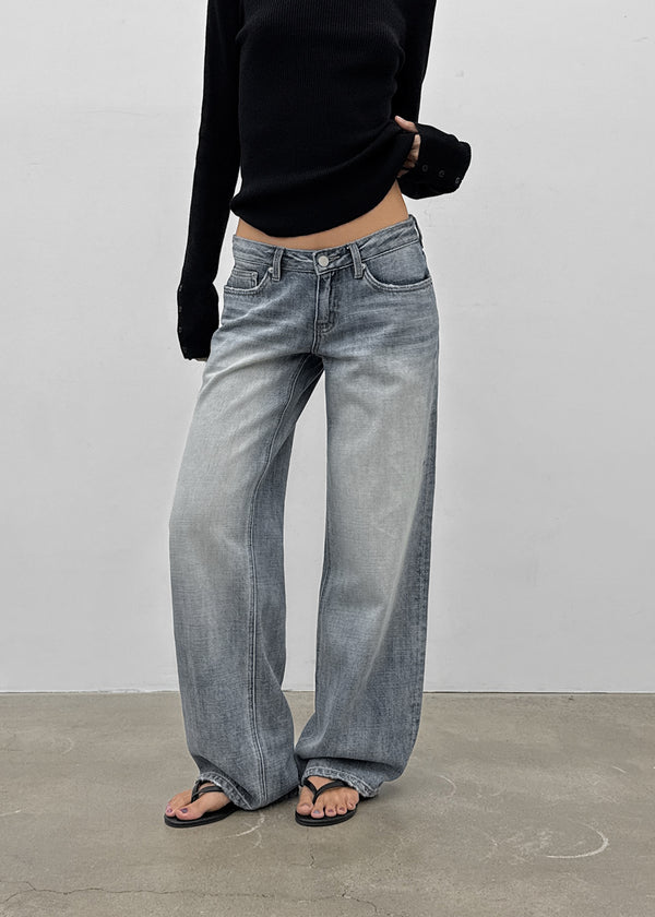 [MADE] Burnt Low-Waisted Wide Denim Pants