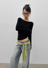 [MADE] Soflen Wool Button Boat Neck Knit