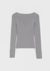 [MADE] Soflen Wool Button Boat Neck Knit