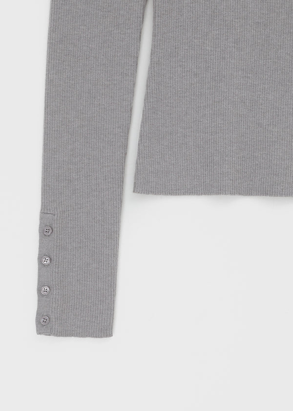 [MADE] Soflen Wool Button Boat Neck Knit