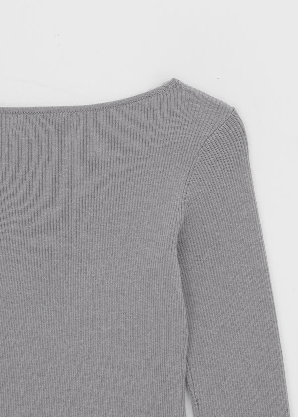 [MADE] Soflen Wool Button Boat Neck Knit