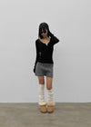[MADE] Soflens Wool Deep V-Neck Henley Knit