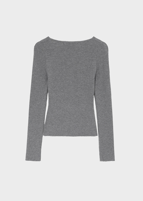 [MADE] Soflens Wool Deep V-Neck Henley Knit