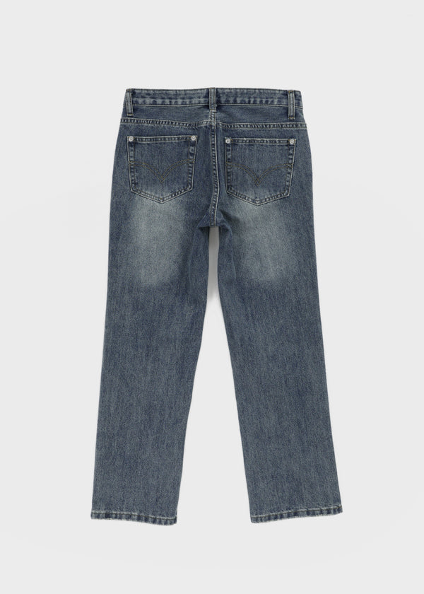 [MADE] Glot Low-Waist Crooked Denim Pants