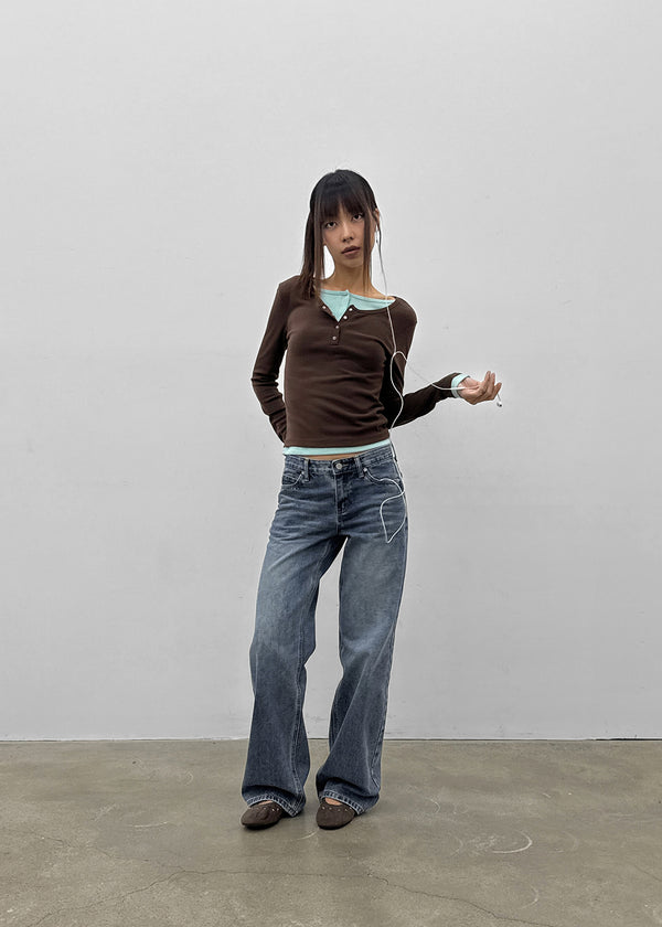 [MADE] Loeve Low-Waist Straight Denim Pants