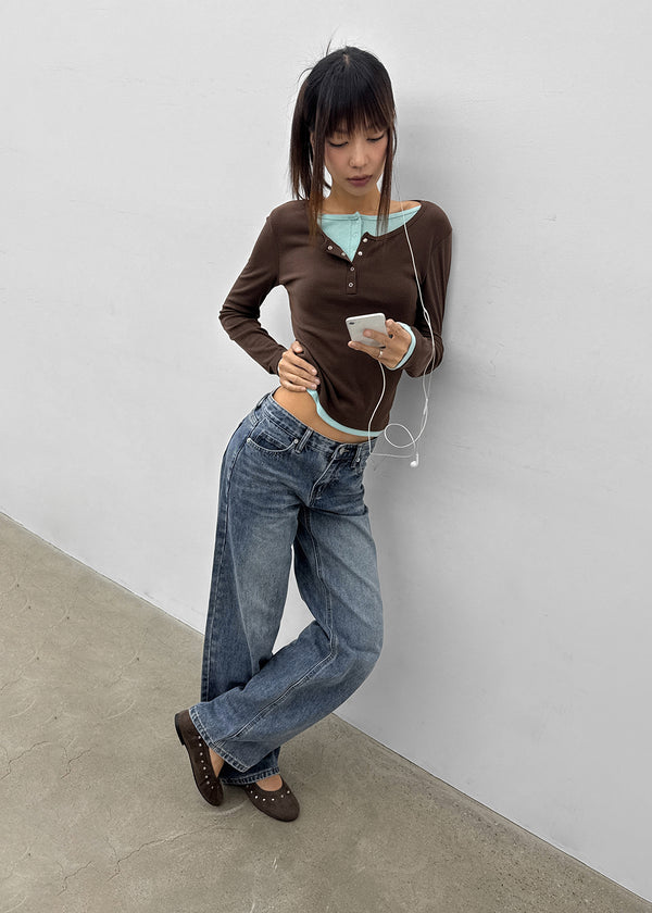 [MADE] Loeve Low-Waist Straight Denim Pants