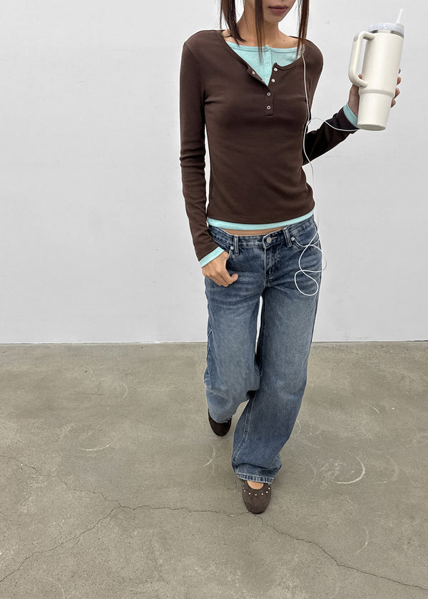 [MADE] Loeve Low-Waist Straight Denim Pants