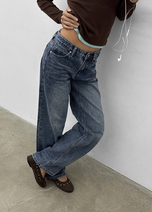 [MADE] Loeve Low-Waist Straight Denim Pants