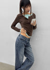[MADE] Yusia Layered Snap Long Sleeve T-shirt