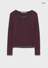 [MADE] Yusia Layered Snap Long Sleeve T-shirt